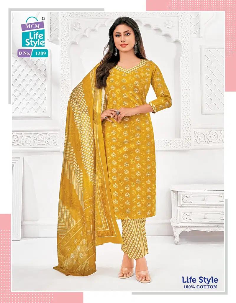 Lifestyle Vol 12 By Mcm Printed Cotton Kurti With Bottom Dupatta Exporters In India